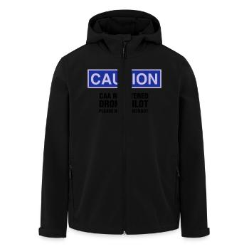 Drone Pilot - Men’s Recycled Softshell Jacket by Stanley/Stella - black - Front - AI Model Male 185 light (185cm)