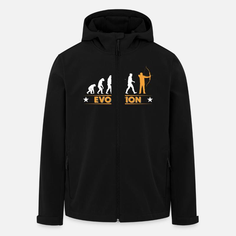 Archery evolution - orange/white - Men’s Recycled Softshell Jacket by Stanley/Stella - black