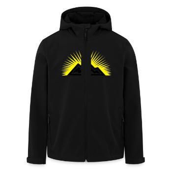 Mountainsun - Recycelte Männer Softshell-Jacke von Stanley/Stella - Schwarz - Vorne - AI Model Male 185 light (185cm)