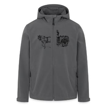 horse72 - Men’s Recycled Softshell Jacket by Stanley/Stella - black - Front - AI Model Male 185 light (185cm)