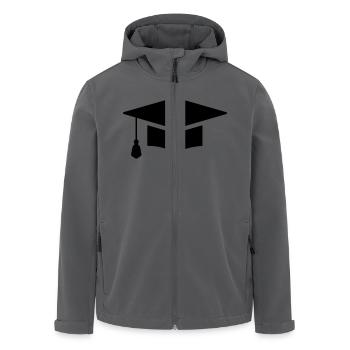Doktorhut Studenten - Recycelte Männer Softshell-Jacke von Stanley/Stella - Schwarz - Vorne - AI Model Male 185 light (185cm)