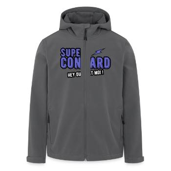 Super connard cadeau - Veste softshell homme en polyester recyclé Stanley/Stella - noir - Devant - AI Model Male 185 light (185cm)
