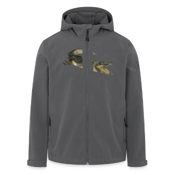 Crocodile - Veste softshell homme en polyester recyclé Stanley/Stella - noir - Devant - AI Model Male 185 light (185cm)