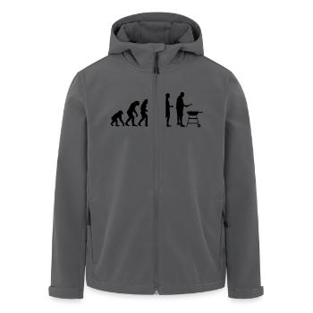 evolution_grill - Recycelte Männer Softshell-Jacke von Stanley/Stella - Schwarz - Vorne - AI Model Male 185 light (185cm)