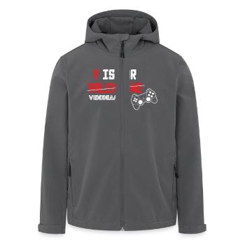 V is for Valentine videogamers .png - Recycelte Männer Softshell-Jacke von Stanley/Stella - Anthrazit - Vorne - AI Model Male 185 light (185cm)