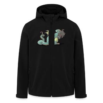 Cthulhu-Cartoon - Recycelte Männer Softshell-Jacke von Stanley/Stella - Schwarz - Vorne - AI Model Male 185 light (185cm)