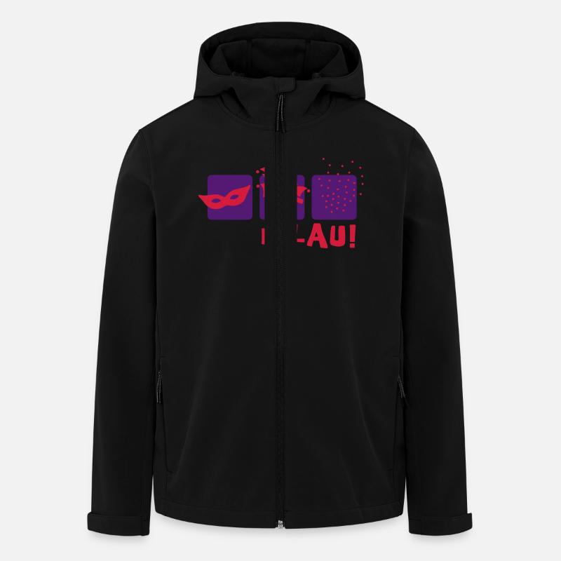 Fasching Icons - Recycelte Männer Softshell-Jacke Discoverer von Stanley/Stella - Schwarz