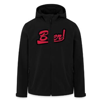 Beer - Bier - Recycelte Männer Softshell-Jacke von Stanley/Stella - Schwarz - Vorne - AI Model Male 185 light (185cm)