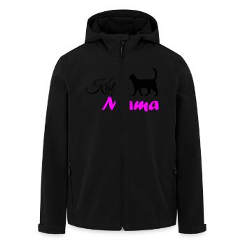 Katzenmama/ Katzenbesitzer - Recycelte Männer Softshell-Jacke von Stanley/Stella - Schwarz - Vorne - AI Model Male 185 light (185cm)