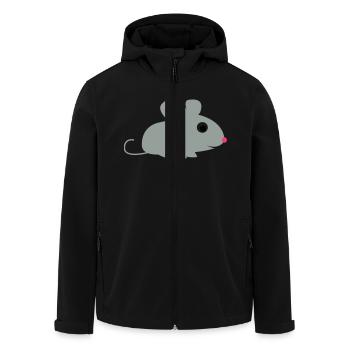 maus - Recycelte Männer Softshell-Jacke von Stanley/Stella - Schwarz - Vorne - AI Model Male 185 light (185cm)