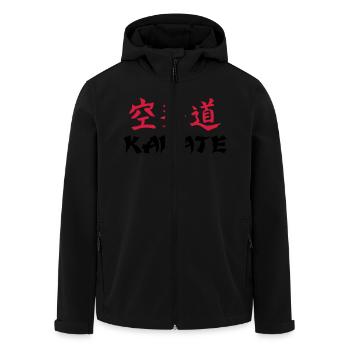 Karate - Recycelte Männer Softshell-Jacke von Stanley/Stella - Schwarz - Vorne - AI Model Male 185 light (185cm)