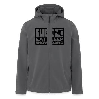eat sleep snowboard 02 - Veste softshell homme en polyester recyclé Stanley/Stella - noir - Devant - AI Model Male 185 light (185cm)