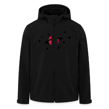 planeten__f2 - Recycelte Männer Softshell-Jacke von Stanley/Stella - Schwarz - Vorne - AI Model Male 185 light (185cm)