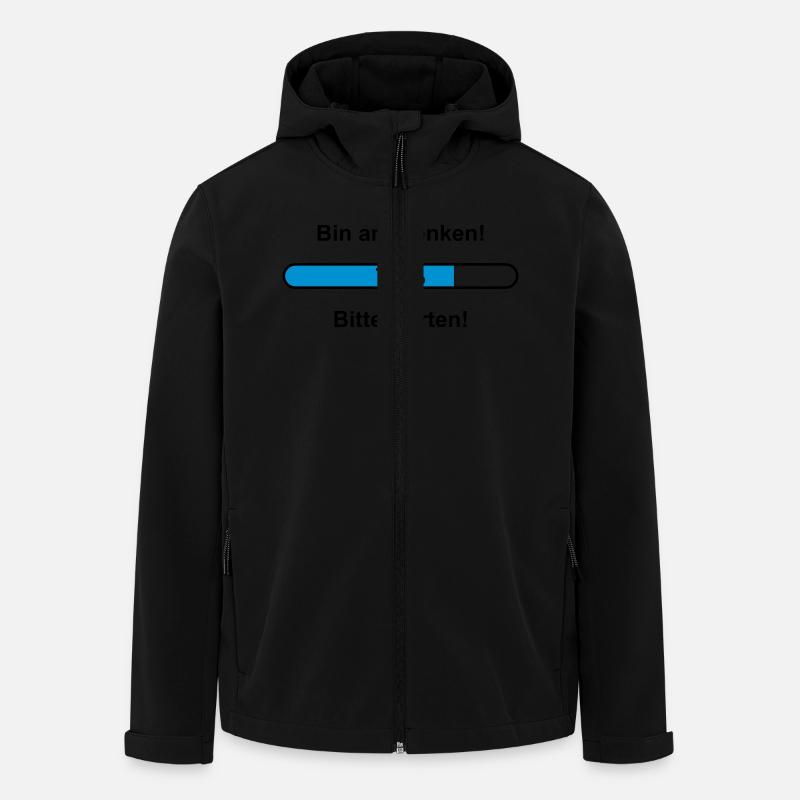 Bin am Denken! Bitte warten! - Recycelte Männer Softshell-Jacke von Stanley/Stella - Schwarz