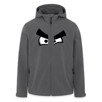Verärgerte Augen - Recycelte Männer Softshell-Jacke von Stanley/Stella - Schwarz - Vorne - AI Model Male 185 light (185cm)
