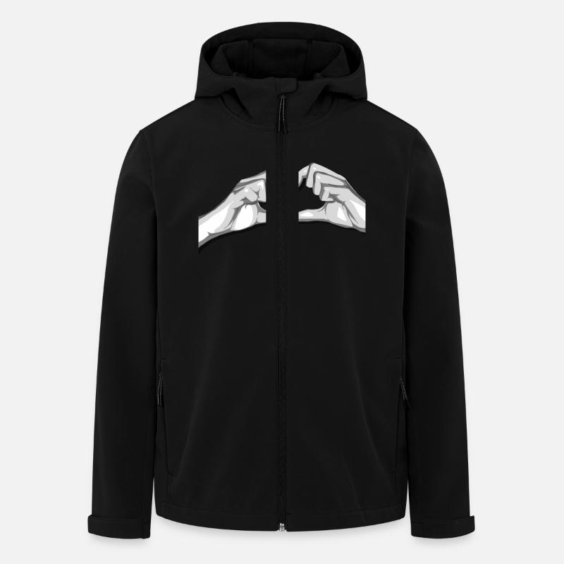 Hände Herz (Heart Hand) - Recycelte Männer Softshell-Jacke von Stanley/Stella - Schwarz