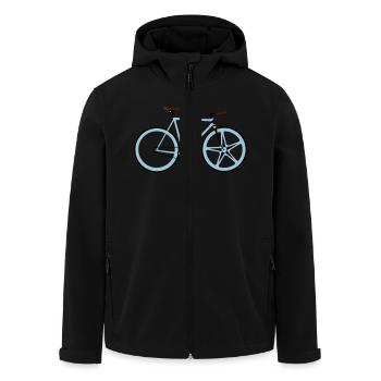 Bike - Men’s Recycled Softshell Jacket by Stanley/Stella - black - Front - AI Model Male 185 light (185cm)