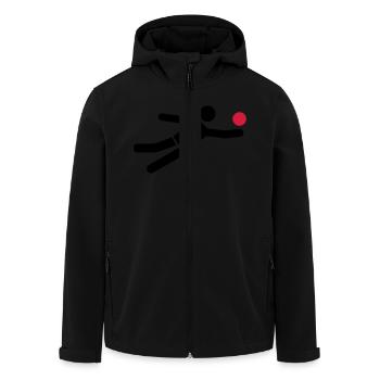 Volley-ball - Veste softshell homme en polyester recyclé Stanley/Stella - noir - Devant - AI Model Male 185 light (185cm)