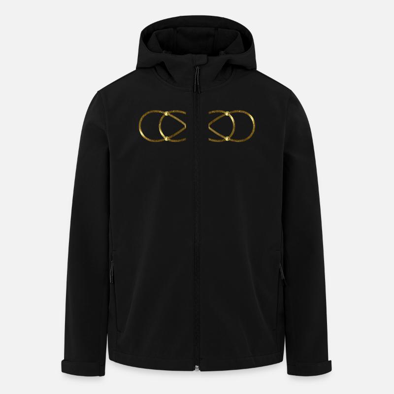 Double lemniscate - Gold - Men’s Recycled Softshell Jacket by Stanley/Stella - black