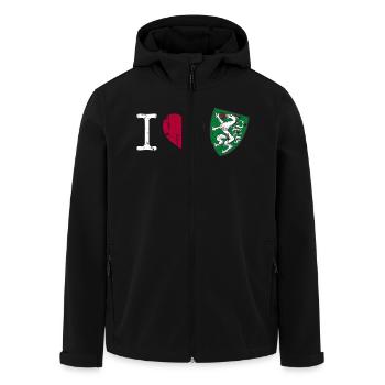 I love Steiermark Wappen Steirisch Geschenk - Recycelte Männer Softshell-Jacke von Stanley/Stella - Schwarz - Vorne - AI Model Male 185 light (185cm)