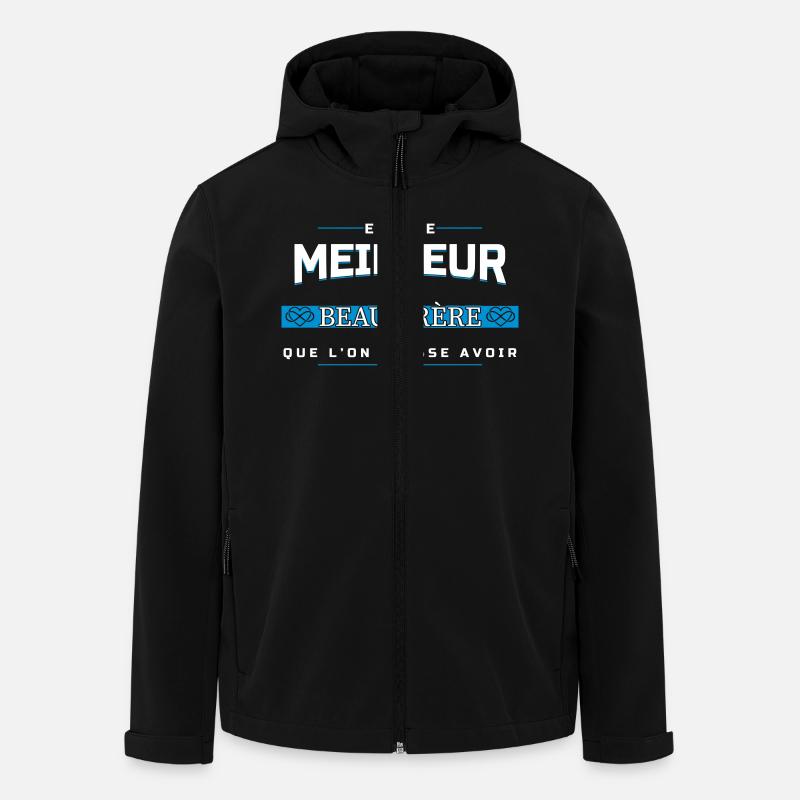 meilleur beau-frere - Veste softshell homme en polyester recyclé Stanley/Stella - noir