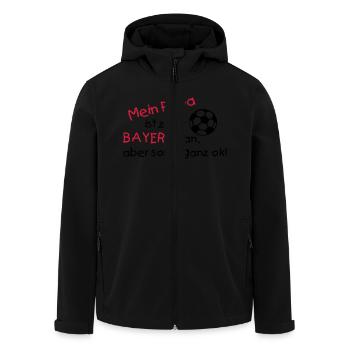 Mein Papa ist Bayern Fan - Recycelte Männer Softshell-Jacke von Stanley/Stella - Schwarz - Vorne - AI Model Male 185 light (185cm)
