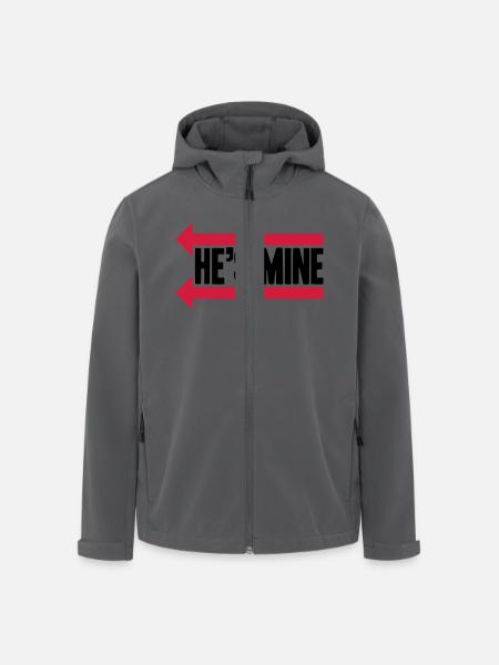 He's Mine Design - Men’s Recycled Softshell Jacket by Stanley/Stella - black