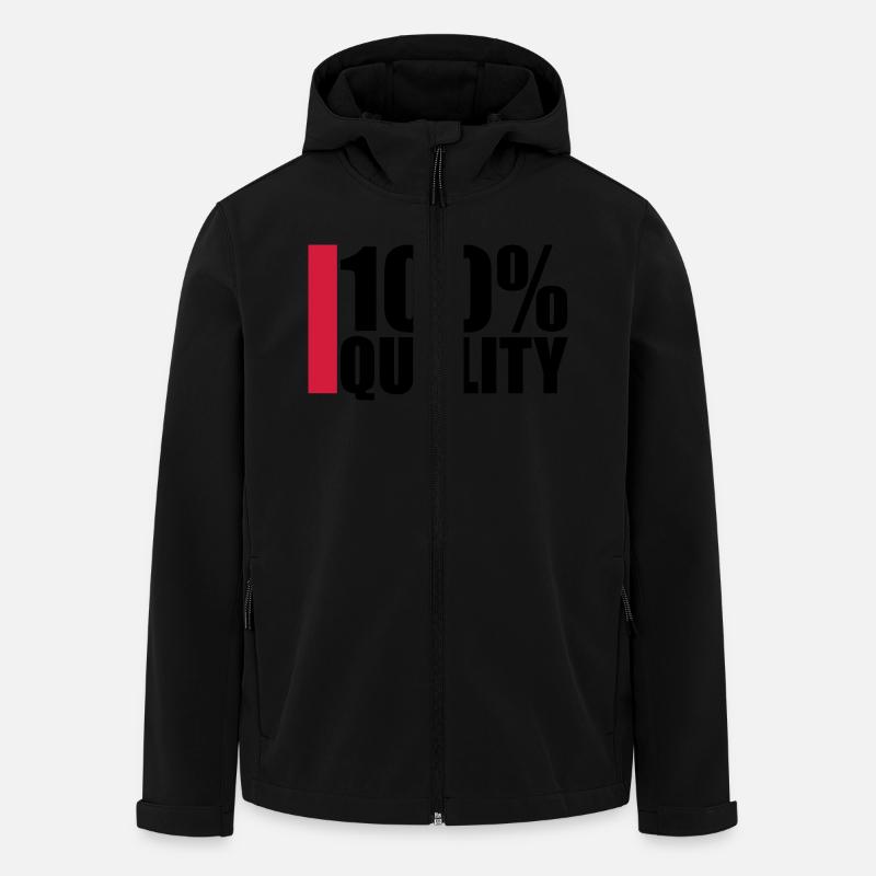 100 Procent Quality Design - Men’s Recycled Softshell Jacket by Stanley/Stella - black