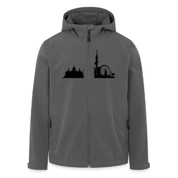 Hannover // Skyline // Silhouette // Skylineshirt - Recycelte Männer Softshell-Jacke von Stanley/Stella - Schwarz - Vorne - AI Model Male 185 light (185cm)