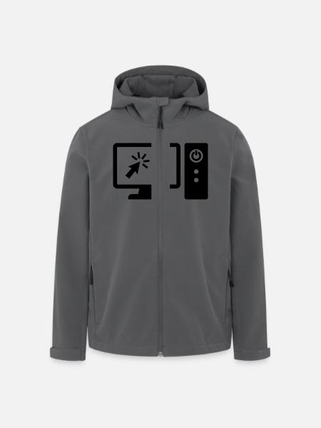 Computer - Men’s Recycled Softshell Jacket by Stanley/Stella - black