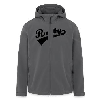 Rugby - Recycelte Männer Softshell-Jacke von Stanley/Stella - Schwarz - Vorne - AI Model Male 185 light (185cm)