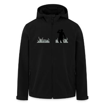 Sänger Band Fans - Recycelte Männer Softshell-Jacke von Stanley/Stella - Schwarz - Vorne - AI Model Male 185 light (185cm)