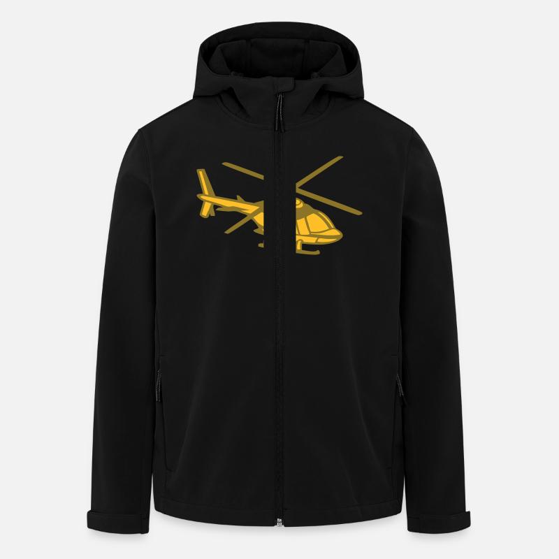 Hubschrauber - Recycelte Männer Softshell-Jacke von Stanley/Stella - Schwarz