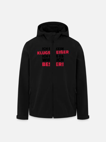 Klugscheißer - Recycelte Männer Softshell-Jacke von Stanley/Stella - Schwarz