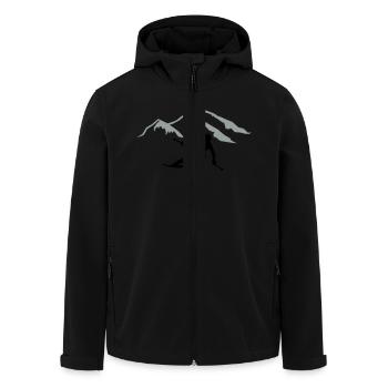 Ski - Recycelte Männer Softshell-Jacke von Stanley/Stella - Schwarz - Vorne - AI Model Male 185 light (185cm)