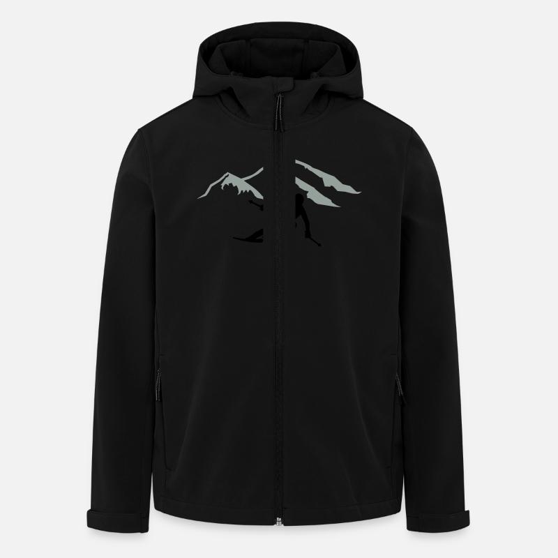 Ski - Veste softshell homme en polyester recyclé Stanley/Stella - noir