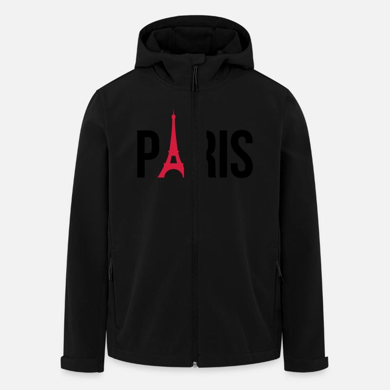 I love Paris, Paris mit Eifelturm - Men’s Recycled Softshell Jacket by Stanley/Stella - black