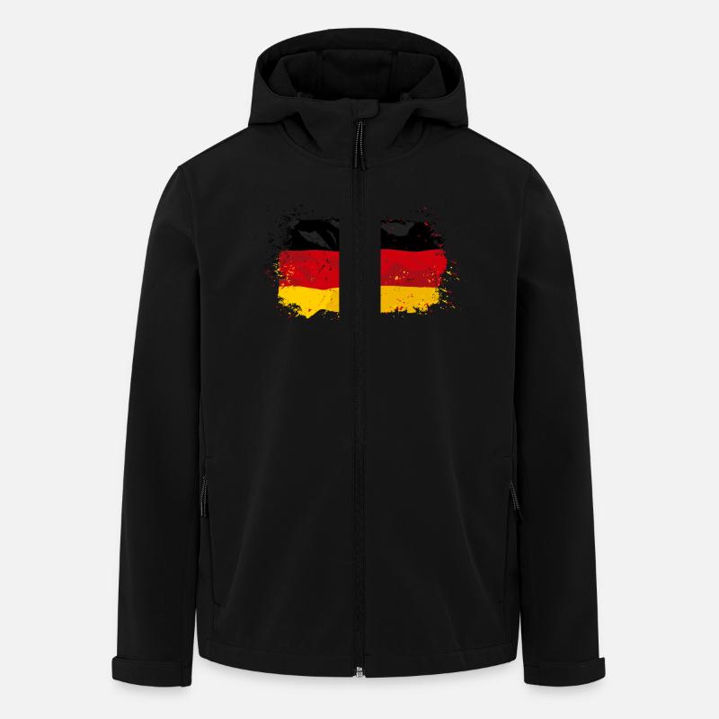 Germany Flag - Recycelte Männer Softshell-Jacke von Stanley/Stella - Schwarz