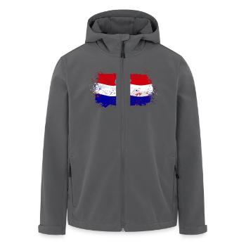 Croatia Flag - Recycelte Männer Softshell-Jacke von Stanley/Stella - Schwarz - Vorne - AI Model Male 185 light (185cm)