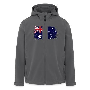 Australian Flag - Recycelte Männer Softshell-Jacke von Stanley/Stella - Schwarz - Vorne - AI Model Male 185 light (185cm)