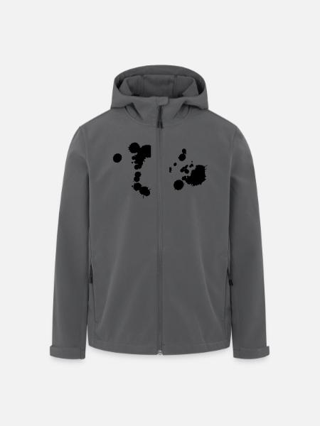 kleckse_01 - Recycelte Männer Softshell-Jacke von Stanley/Stella - Schwarz