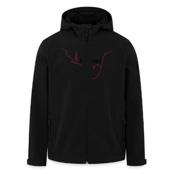 Herz für Monnem - Tribal Art Design - Recycelte Männer Softshell-Jacke von Stanley/Stella - Schwarz - Vorne - AI Model Male 185 light (185cm)