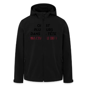 Schizophrène Schizo Folie Humour Fou Malade - Veste softshell homme en polyester recyclé Stanley/Stella - noir - Devant - AI Model Male 185 light (185cm)