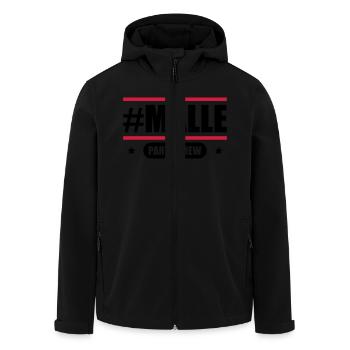 malle party crew motiv - Recycelte Männer Softshell-Jacke von Stanley/Stella - Schwarz - Vorne - AI Model Male 185 light (185cm)