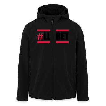 lloret design - Recycelte Männer Softshell-Jacke von Stanley/Stella - Schwarz - Vorne - AI Model Male 185 light (185cm)