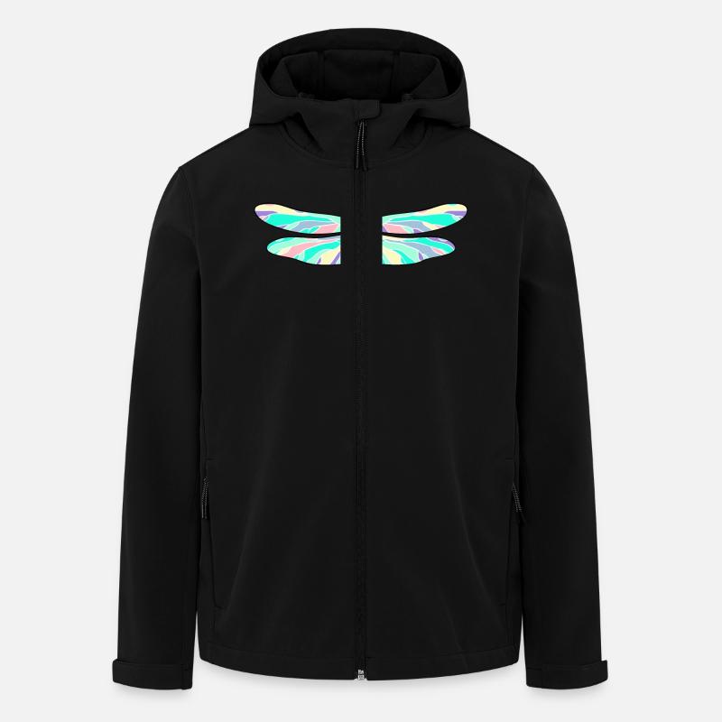 Libelle - Recycelte Männer Softshell-Jacke von Stanley/Stella - Schwarz