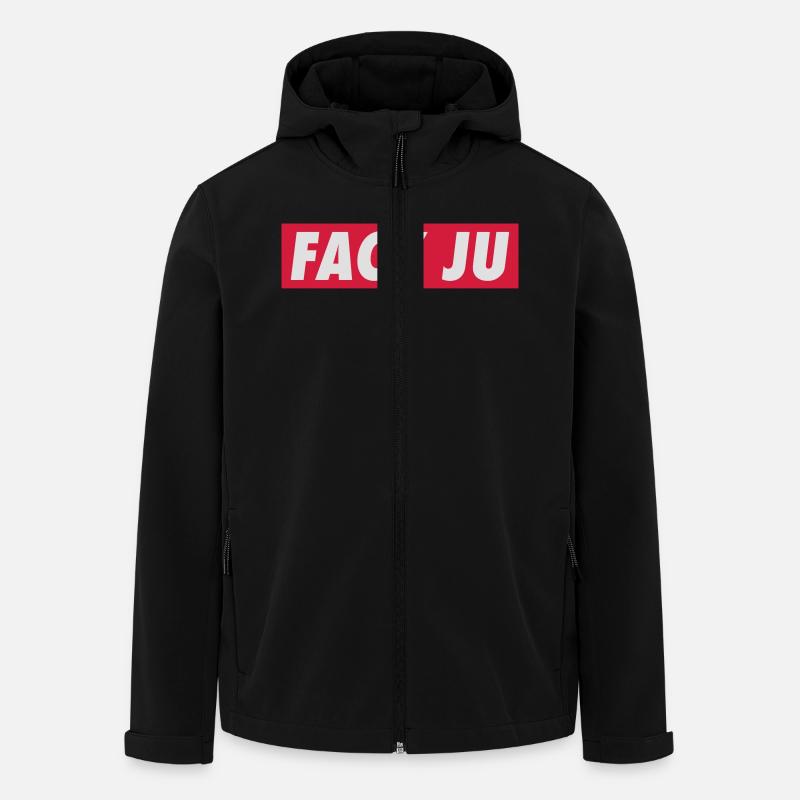 fack ju - Recycelte Männer Softshell-Jacke von Stanley/Stella - Schwarz