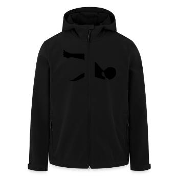 swimming - Men’s Recycled Softshell Jacket by Stanley/Stella - black - Front - AI Model Male 185 light (185cm)