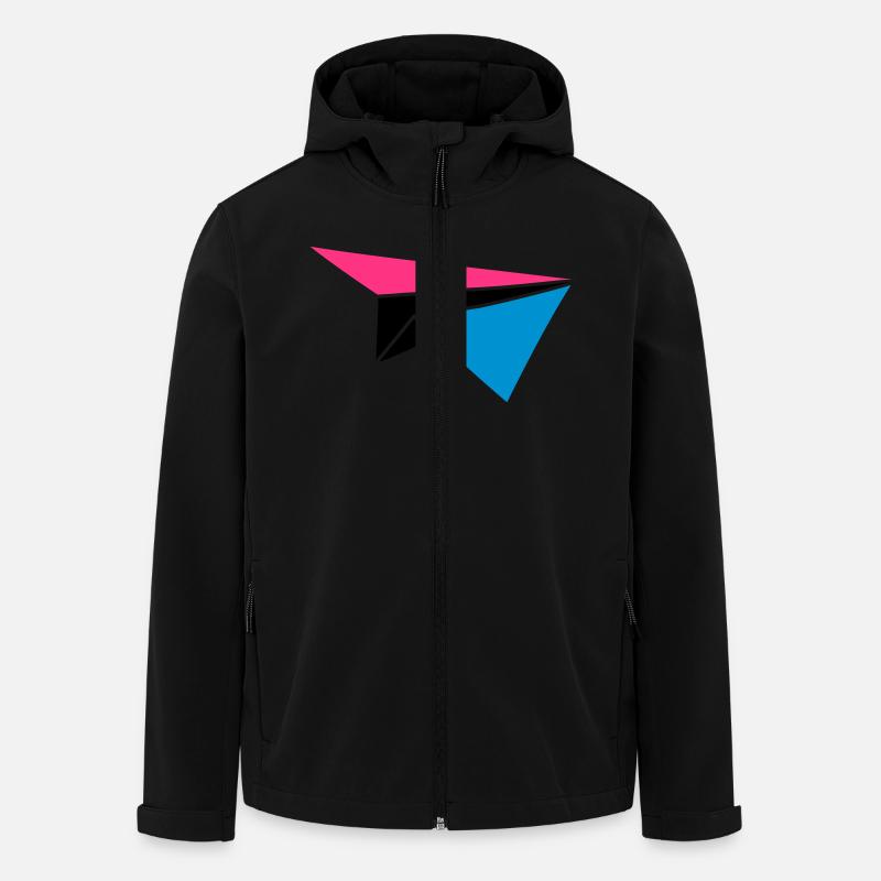 bunt klippe nacht mond sonne papier flieger gefalt - Recycelte Männer Softshell-Jacke von Stanley/Stella - Schwarz