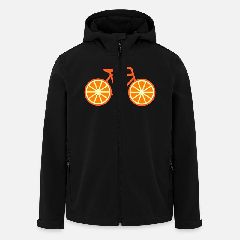 Bicycle orange - Men’s Recycled Softshell Jacket by Stanley/Stella - black
